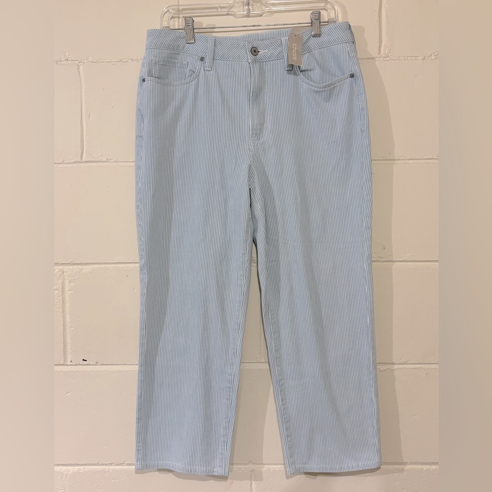 NWT Chico’s High-Rise Straight-Leg Crops Size 10 - Picture 7 of 9